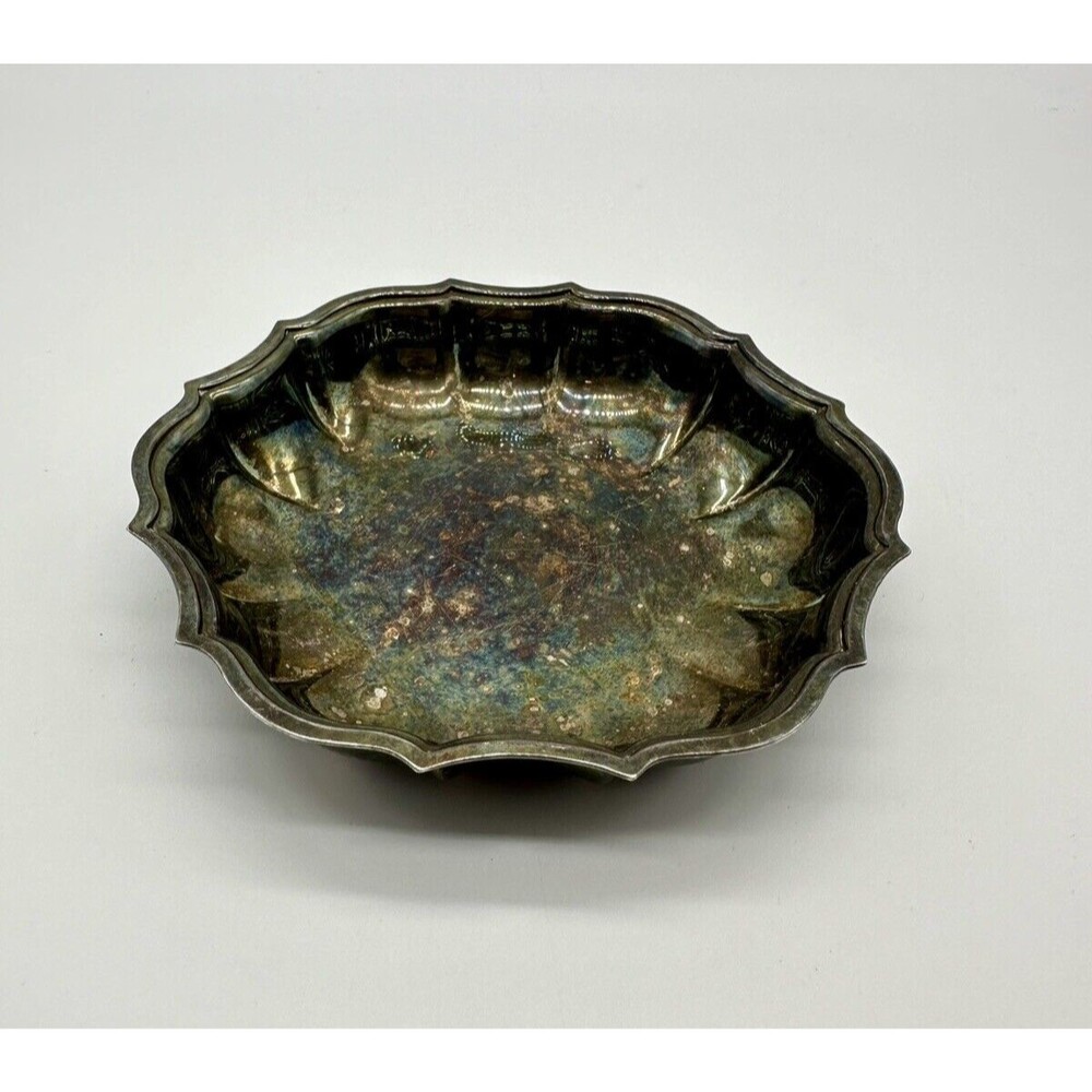 Chippendale International Silver Bowl Patina 5"x5"x 1" Candy/Trinket Dish